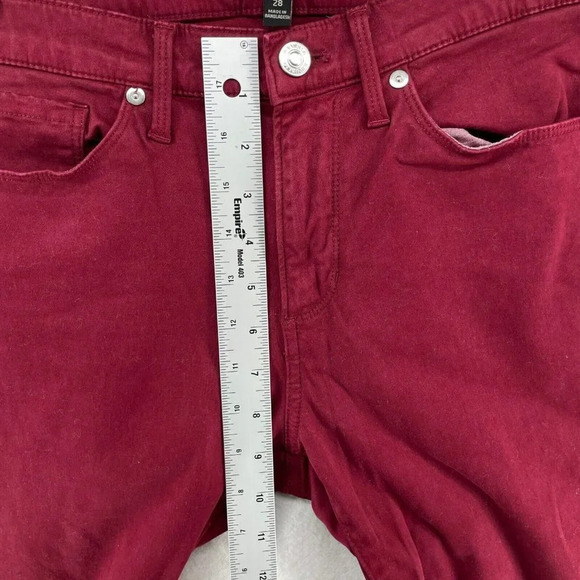 Banana Republic Skinny Pants Womens Sz 28 Burgundy Regular Mid-Rise Slim Stretch - Picture 4 of 12